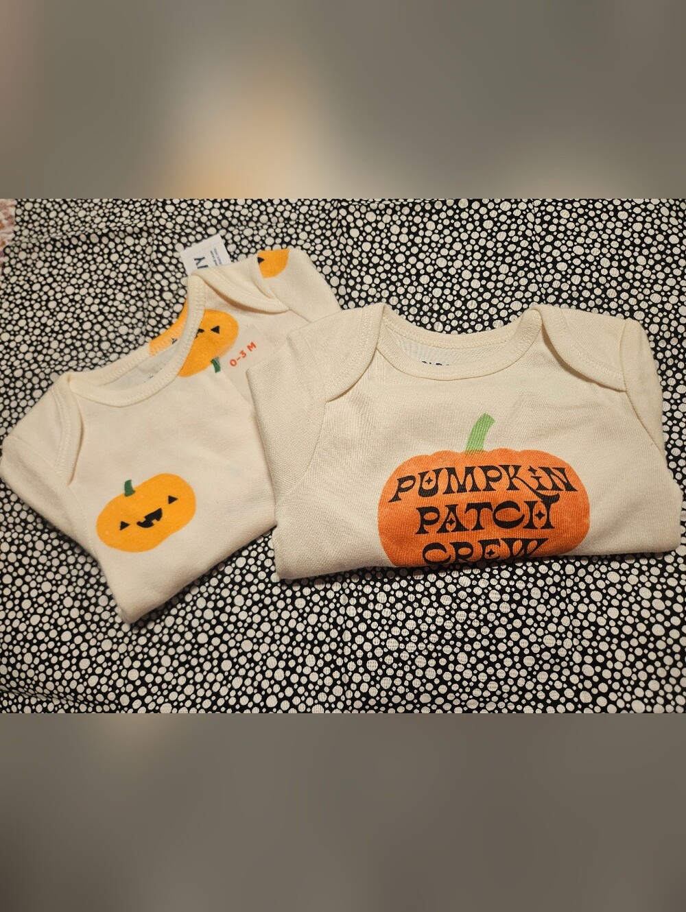 Infant Pumkin Patch Onesies x2